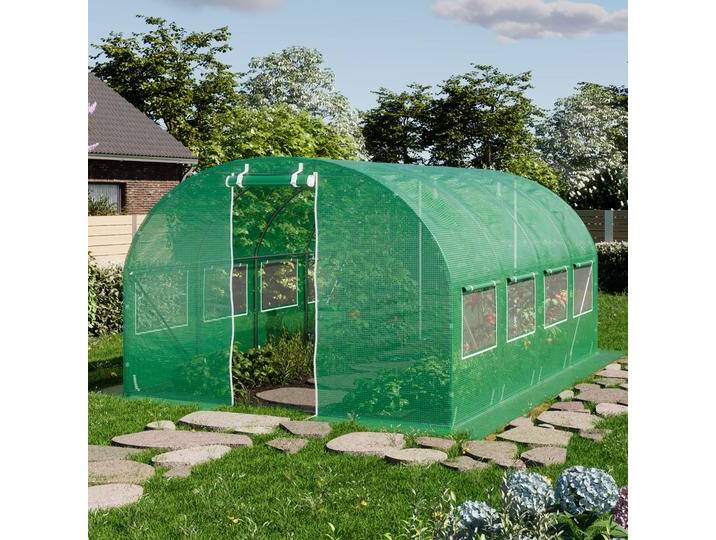 3x4m Foliengewächshaus, PE-Plane, grün - (8934) von Toolport