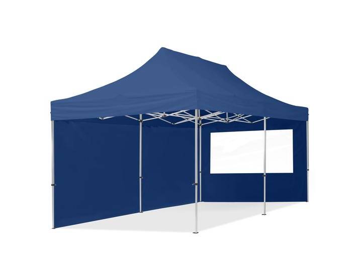 3x6m Aluminium Faltpavillon, inkl. 2 Seitenteile, dunkelblau - (59019) von Toolport