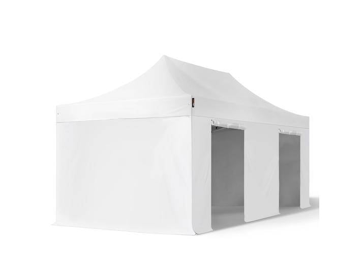 3x6m Aluminium Faltpavillon, inkl. 4 Seitenteile, weiß - (578688) von Toolport