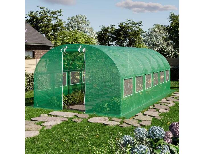 3x6m Foliengewächshaus, PE-Plane, grün - (8935) von Toolport