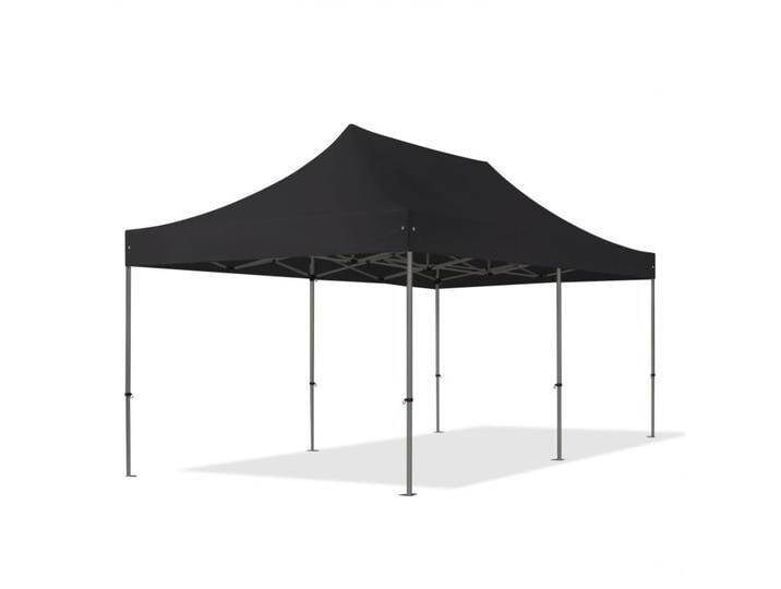 3x6m Stahl Faltpavillon, ohne Seitenteile, schwarz - (600120) von Toolport