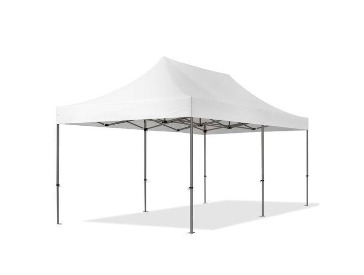 3x6m Stahl Faltpavillon, ohne Seitenteile, weiß - (600082) von Toolport