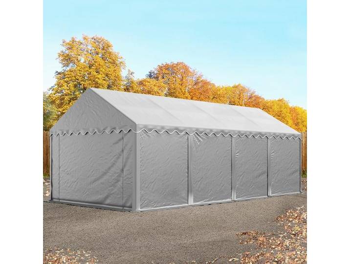4x8 m Lagerzelt, PVC-Plane, grau - (5354) von Toolport