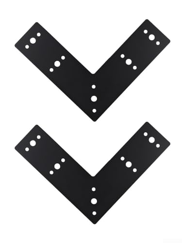 10 x 10 L Form Stahl Flachhalterung Set von 2 Stück für Holz- und Metallbau Reparaturplatte mit industrieller Beschichtung von ToolsEvery