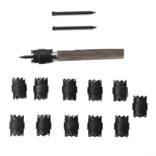 15 Stück Rotary Spot Weld Cutter Remover Sets, Spot Weld Cutter Kit, Double Sided, 3/8'' HSS Drill Bits Hex Sheet Metal Hole Cutter Remover For Power Drill Spot Welding 15 Stück Rotary Spot Weld Cutter Remover Sets, Spot Weld Cutter Kit, Double Sided, 3/8'' HSS Drill Bits Hex Sheet Metal Hole Cutter Remover For Power Drill Spot Welding von ToolsEvery