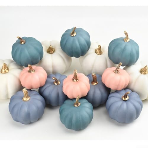 16 Stück sortierte künstliche Kürbisse für Herbstdekoration, perfekt für Thanksgiving-Tischdekorationen und saisonale Bastelarbeiten 16 Stück sortierte künstliche Kürbisse für Herbstdekoration, perfekt für Thanksgiving-Tischdekorationen und saisonale Bastelarbeiten von ToolsEvery