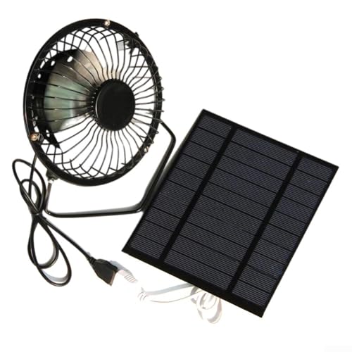2 5 W solarbetriebener 10,2 cm Ventilator, leichter und tragbarer Ventilator für verbesserte Luftzirkulation in Büros und im Freien von ToolsEvery