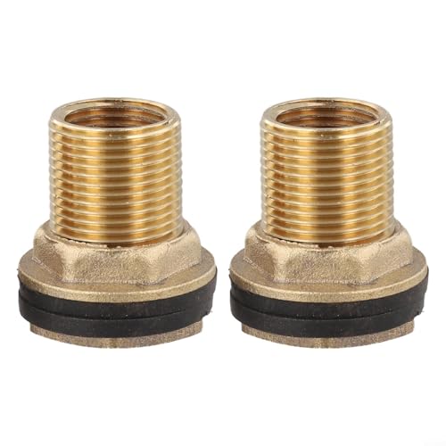 2 Messingbeschläge mit Dichtungen, optimiert für Tank- und Wasserhahn-Integration in Wassersysteme (1,9 cm x 1,27 cm) von ToolsEvery