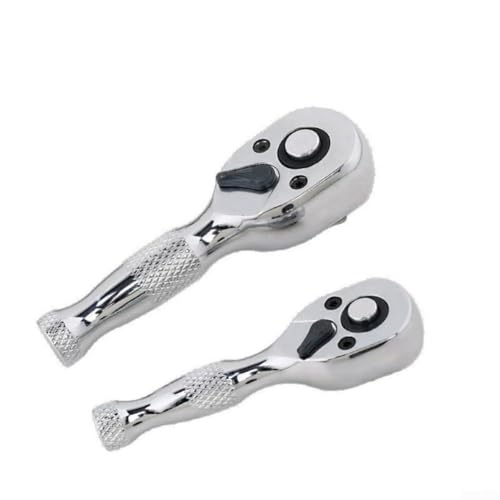 2 Stück Ratschenschlüssel mit 72 Zähnen und kurzen Griffen für Auto- und Haushaltsreparaturen, 1/4 und 3/8 Zoll Antrieb, Chrom-Vanadium-Stahl-Werkzeuge 2 Stück Ratschenschlüssel mit 72 Zähnen und kurzen Griffen für Auto- und Haushaltsreparaturen, 1/4 und 3/8 Zoll Antrieb, Chrom-Vanadium-Stahl-Werkzeuge von ToolsEvery