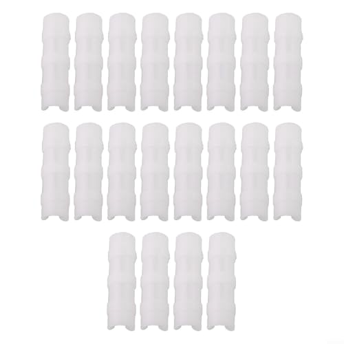 20 Stück Clip-Pflanzen-Gewächshaus-Folien-Clips, Rohrrahmen-Rohrschelle für Gewächshausanwendungen (weiß, 20 mm) von ToolsEvery