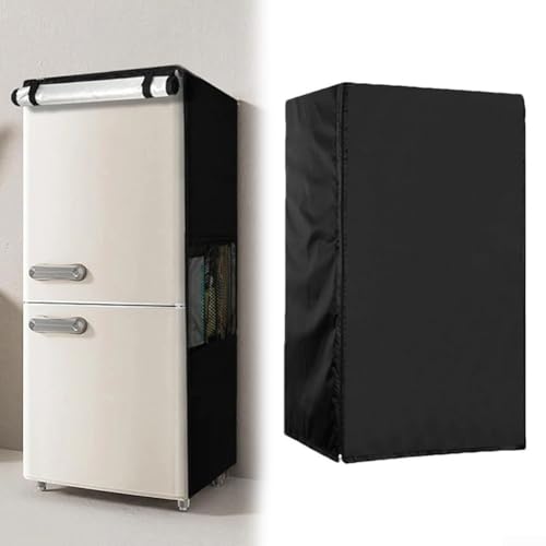 210D Oxford Tuch Vertikale Kühlschrankabdeckung Wasserdicht Staubdicht Outdoor Kühlschrank Schutz Getränkeschrank Schutzhülle mit Reißverschluss (84 x 84 x 171 cm) von ToolsEvery