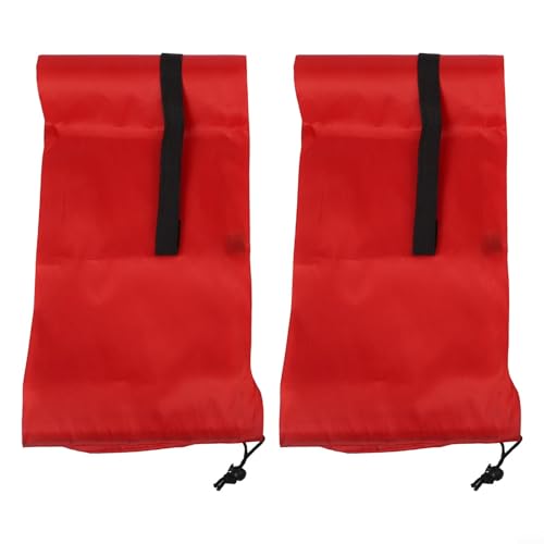 2er-Pack Outdoor-Klappstuhl-Aufbewahrungstaschen mit verstellbaren Schultergurten und Kordelzug-Verschluss, geeignet für faltbare Campingstühle, Angelruten, Yogamatten und Strandschirme (rot) von ToolsEvery
