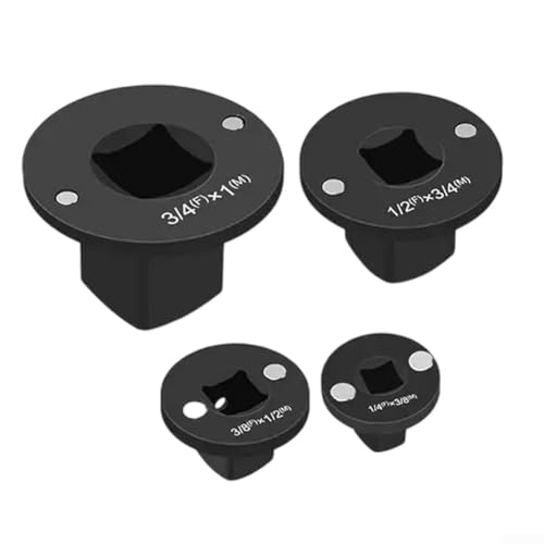 4-teiliges Low-Profile-Steckschlüssel-Adapter-Set mit wärmebehandeltem Edelstahl und platzsparendem ineinandergreifendem Design für Industrie und Automobil 4-teiliges Low-Profile-Steckschlüssel-Adapter-Set mit wärmebehandeltem Edelstahl und platzsparendem ineinandergreifendem Design für Industrie und Automobil von ToolsEvery