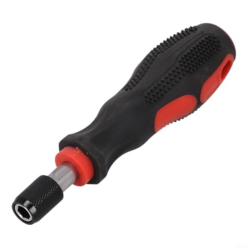 6 x 35 mm Sechskant-Adapter, selbstsichernder Adapter, Schraubendrehergriff mit magnetischem Bithalter für 1/4-Zoll-Sechskant-Bits und Steckschlüssel (Gelb Schwarz) von ToolsEvery