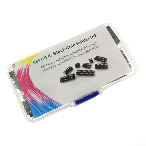 66-teiliges IC-Chiphalter-Set mit 8 Spezifikationen für einfache Lagerung und schnellen Zugriff auf verschiedene Pin-Konfigurationen 66-teiliges IC-Chiphalter-Set mit 8 Spezifikationen für einfache Lagerung und schnellen Zugriff auf verschiedene Pin-Konfigurationen von ToolsEvery