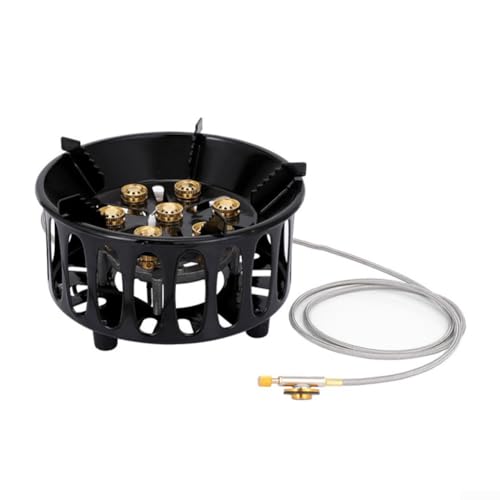 7core Campingkocher 16800W Tragbarer Gasbrenner mit effizienter Heizung und sicherem Topflappen für den Außenbereich (A) von ToolsEvery