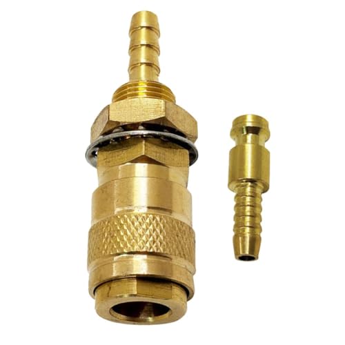 8 mm für Rohr-kompatible Messing-Schnellverbinder, entwickelt für Gas- und Wasseranwendungen beim Schweißen (gelb) von ToolsEvery