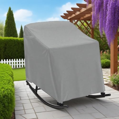 Abdeckung für Schaukelstuhl, wasserdicht, Oxford-Gewebe, Gartenstuhl-Abdeckung, strapazierfähig, Schutz für Gartenmöbel, 70 x 97 x 99 cm (grau) von ToolsEvery
