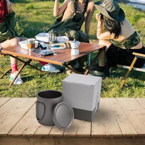 Becher mit Deckel für heiße Getränke, doppelwandiges Design für Camping und Zuhause (ohne Henkel, 220 ml) von ToolsEvery