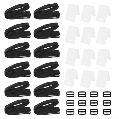 Befestigungsgurt-Set, Schwimmbadabdeckungs-Rollen-Befestigungsgurt-Set für Solarpool für Pool-Roller, mit 1,5 m langem Gurt (12 Stück) von ToolsEvery