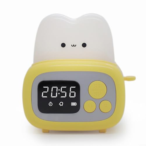Benutzerfreundlicher Toaster-Wecker mit digitalem Timer und sanftem Nachtlicht für Kinderzimmer von ToolsEvery