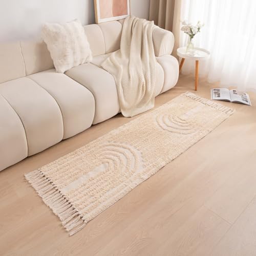 Boho Quaste Badezimmer Teppich Baumwolle Weiche Niedrige Flor Matte Maschinenwaschbar für stark frequentierte Bereiche von ToolsEvery