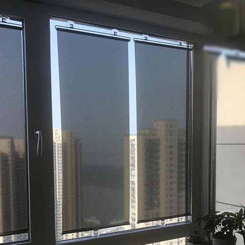 Büro-Sonnenschutz-Rollos, kein Stanzen Saugnapf einziehbare Sonnenschirme, einziehbares Rollo Win Dow Rollo von ToolsEvery