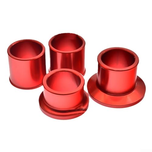 CNC Aluminiumlegierung Vorderradachse Nabe Abstandshalter für Surron für UltraBee Elektromotorrad Dirt Bike Set (Rot) von ToolsEvery