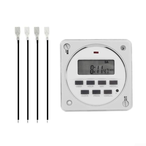 Digitale Zeitschaltuhr für Außenbeleuchtung und Haushaltsgeräte, programmierbar, 16 Ein-/Aus-Einstellungen mit automatischer Zeitfehlerkorrektur (110 V) von ToolsEvery