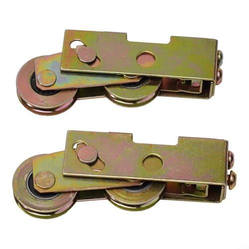 Ersatz-Tandem-Terrassentür-Rollen, 2 Stück, für Aluminium-UPVC-Holz-Schiebetüren, 32 mm Durchmesser, Doppelräder, die schwere Lasten unterstützen von ToolsEvery