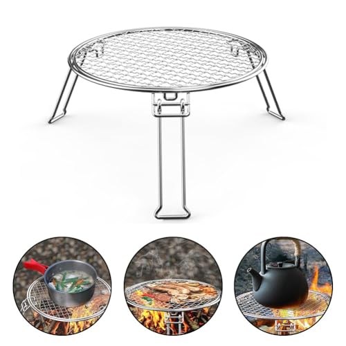 Faltbares Mehrzweck-Grillnetz für Camping, Picknickregal aus Edelstahl und Feuergrill Faltbares Mehrzweck-Grillnetz für Camping, Picknickregal aus Edelstahl und Feuergrill von ToolsEvery