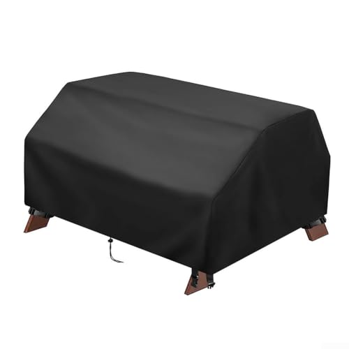 Garten-Picknicktischabdeckung, 210D Polyester-Oxford-Gewebe, Kinder-Picknicktischabdeckung, schwarz, rechteckig, kleine Tischhaube, wasserdicht, winddicht, UV-geschützt von ToolsEvery