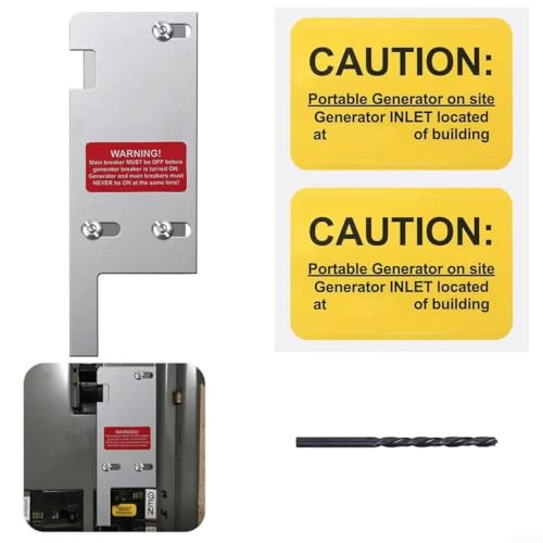 Generator-Interlock-Kit, Verstärkergenerator, horizontales elektrisches Interlock-Kit, 150 oder 200 Amp Panels, 1 1/4 Zoll Abstand zwischen Haupt- und Generator-Unterbrecher (SD-200VL) von ToolsEvery