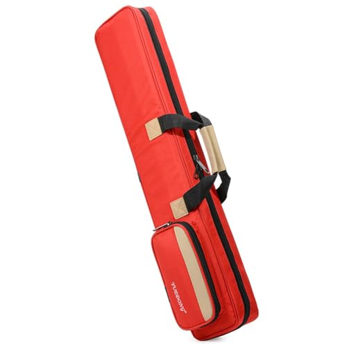 Geräumige tragbare Flöten-Tasche mit dicker Polsterung und Außentasche für Musiker (rot) von ToolsEvery