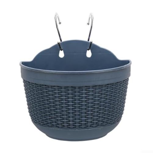 Halbrunde Pflanzgefäße zur Wandmontage, für Innen- und Außenbereich, Blau, 2 Stück von ToolsEvery