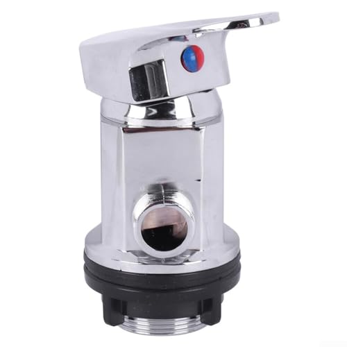 Heißes Kaltwasser-Mischventil Wasserhahn Duschkopf Absperrventil mit Griffhebel G1/2 Wasserdurchflusskontrollventil und Messinggriff für Duschkopf Handbrause Chrom von ToolsEvery