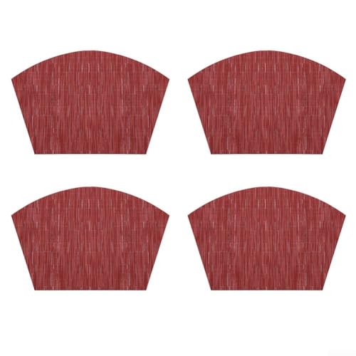 Hitzebeständige und wasserdichte Essmatten 4er-Set mit Anti-Rutsch-Funktionen, entworfen für stabile Platzierung und Schutz von Tischoberflächen (weinrot) von ToolsEvery