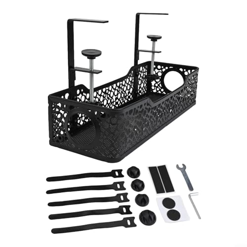 Kabelablage unter dem Schreibtisch, die Ihren Arbeitsplatz aufgeräumt hält und die visuelle Attraktivität Ihres Setups verbessert (A) von ToolsEvery