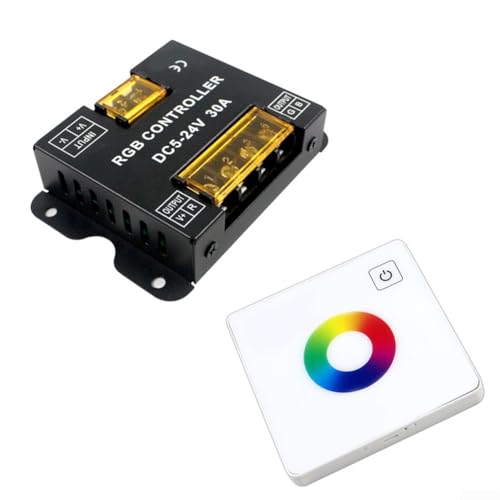 Kabellose Fernbedienung LED Controller für DC 5V 24V RGB LED Streifen Lichter mit Touch Panel Dimmer und Memory Funktion für Beleuchtungsmodi von ToolsEvery