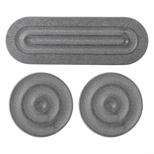 Kieselgur Tablett-Set 3-teilig für effiziente Feuchtigkeitsaufnahme in Wohnräumen (dunkelgrau) von ToolsEvery