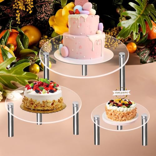 Kuchenständer aus transparentem Acryl, einfach zu verstauen (L) von ToolsEvery