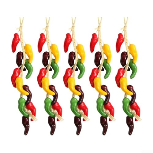 Lebendige künstliche Chili-Girlande, perfekt für Heimdekoration, Feiern und pädagogische Werkzeuge Lebendige künstliche Chili-Girlande, perfekt für Heimdekoration, Feiern und pädagogische Werkzeuge von ToolsEvery
