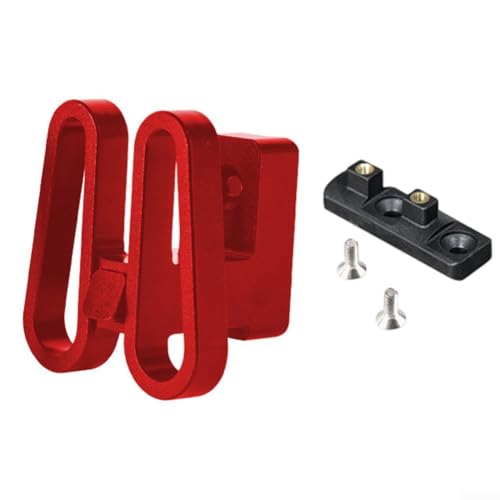 Leichte Frontkorb-Adapter-Klemme, für Brompton-Fahrräder für Dahon-Frontkorbhalterungen, hergestellt mit CNC-Bearbeitung aus Aluminiumlegierung (rot) von ToolsEvery