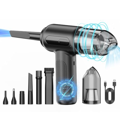 Leistungsstarker Druckluft-Staubwedel, 51000 U/min Turbo-Lüfter mit intelligenter LED-Beleuchtung zur Staubbeseitigung Leistungsstarker Druckluft-Staubwedel, 51000 U/min Turbo-Lüfter mit intelligenter LED-Beleuchtung zur Staubbeseitigung von ToolsEvery