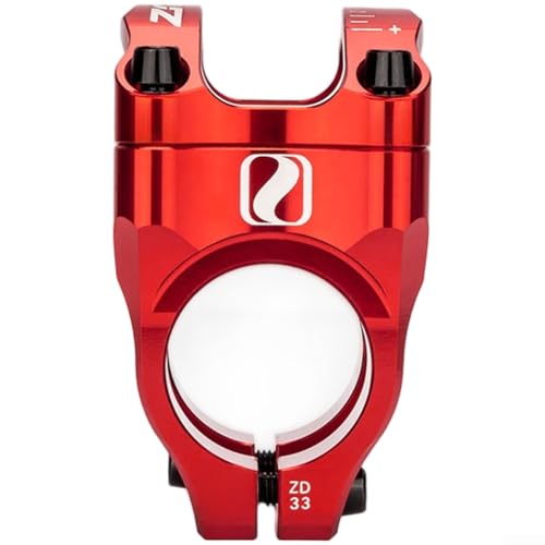 MTB-Fahrradvorbau, 33 mm, CNC-Hohl, hohe Festigkeit, leichtes Design, Aluminiumlegierung, Lenkerklemme, für Mountainbike (rot) von ToolsEvery