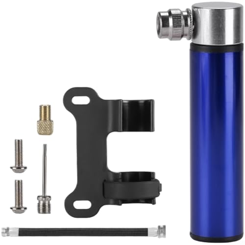 Mini-Fahrradpumpe mit 120 PSI Hochdruckausgang, leichte Aluminiumlegierung, kompatibel mit mehreren Ventiltypen für effizientes Aufpumpen (blau) von ToolsEvery