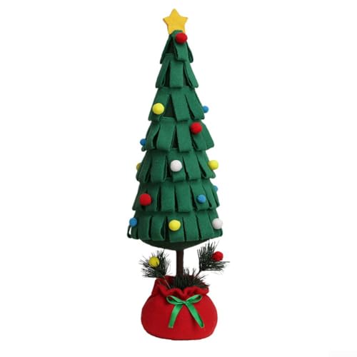Mini-Weihnachtsbaumschmuck-Set aus Filz für Schreibtisch oder Tischplatte, entworfen, um interaktiven Urlaubsspaß und Geschicklichkeitsentwicklung zu fördern (grün) von ToolsEvery