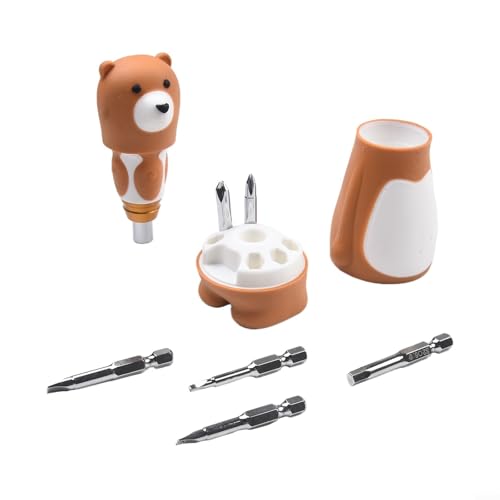 Multifunktionales 6 in 1 Cartoon-Bär-Schraubendreher-Set mit TPR-Griff für bequeme Verwendung Multifunktionales 6 in 1 Cartoon-Bär-Schraubendreher-Set mit TPR-Griff für bequeme Verwendung von ToolsEvery