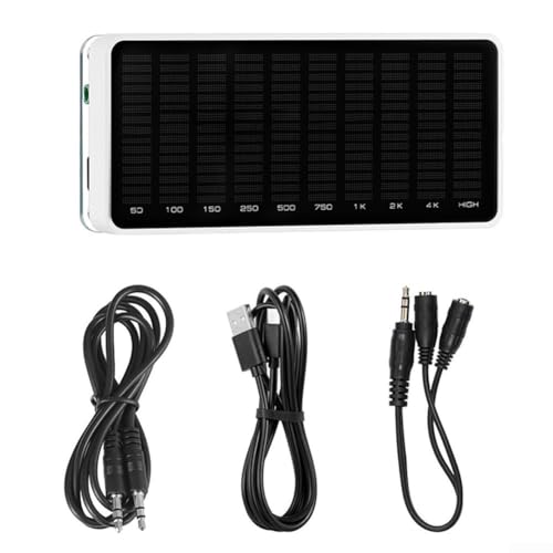 Musikspektrum Mikrofon Tonabnehmer Schallpegelmesser Audio Analysatoren Home Audio Splitter Adapter Display Desktop Dekoration (weißes Licht) von ToolsEvery