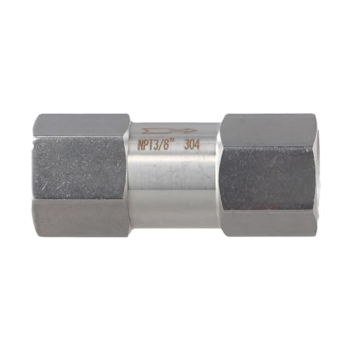 NPT-Rückschlagventil aus 304 Edelstahl, entwickelt für Rückflussverhinderung mit Rückschlagventil-Design, Betrieb in breitem Temperaturbereich für Kraftstoff- und Gasleitungen (NPT3/8) von ToolsEvery
